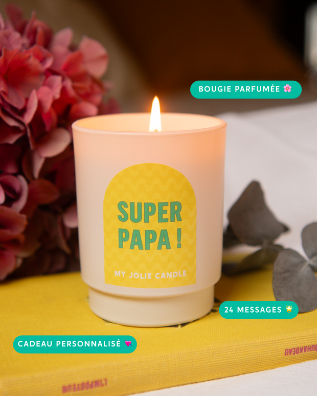 Bougie parfumée "Super Papa !" - Amazon