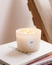 Trio bougies parfumées Ambre Doré