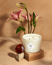 Grande bougie Ambre Doré