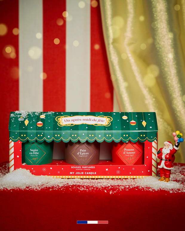 Coffret trio bougies de Noël