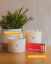Duo grandes bougies parfumées
