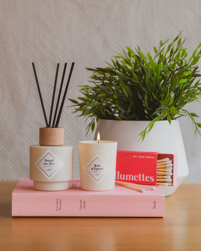 Duo petite bougie et bouquet parfumés
