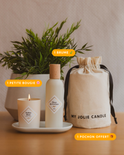 Duo petite bougie et spray parfumés