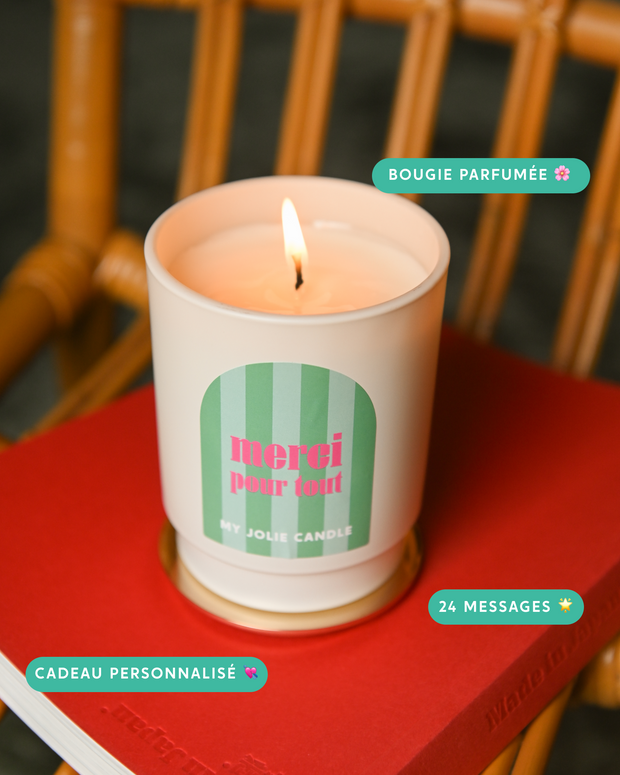Bougie parfumée "Merci pour tout" - Amazon