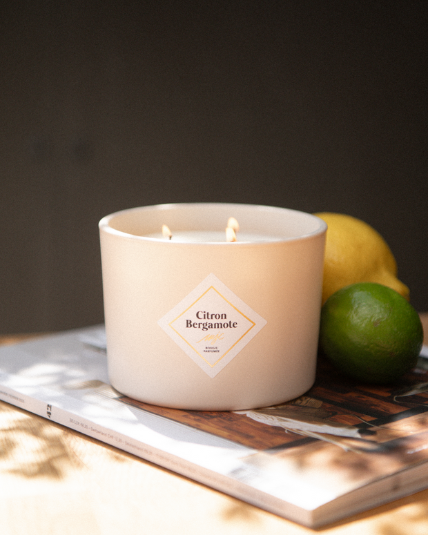 Grande bougie Citron Bergamote