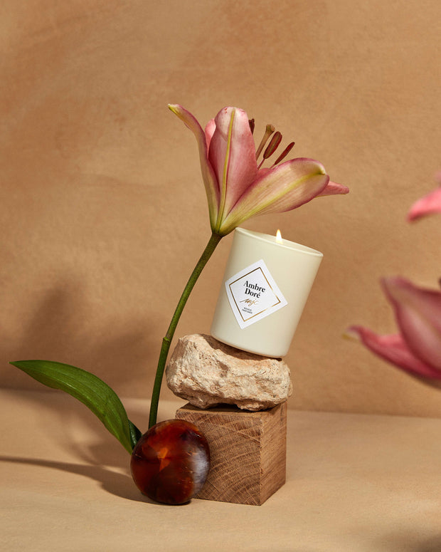 Petite bougie Ambre Doré