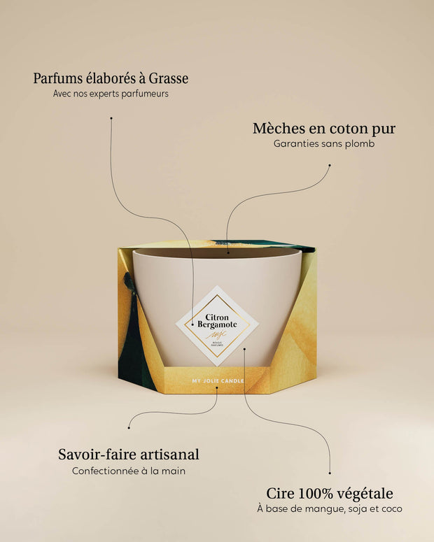 Grande bougie Citron Bergamote
