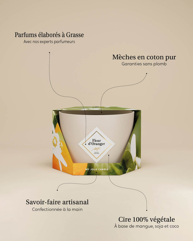 Grande bougie Fleur d'Oranger