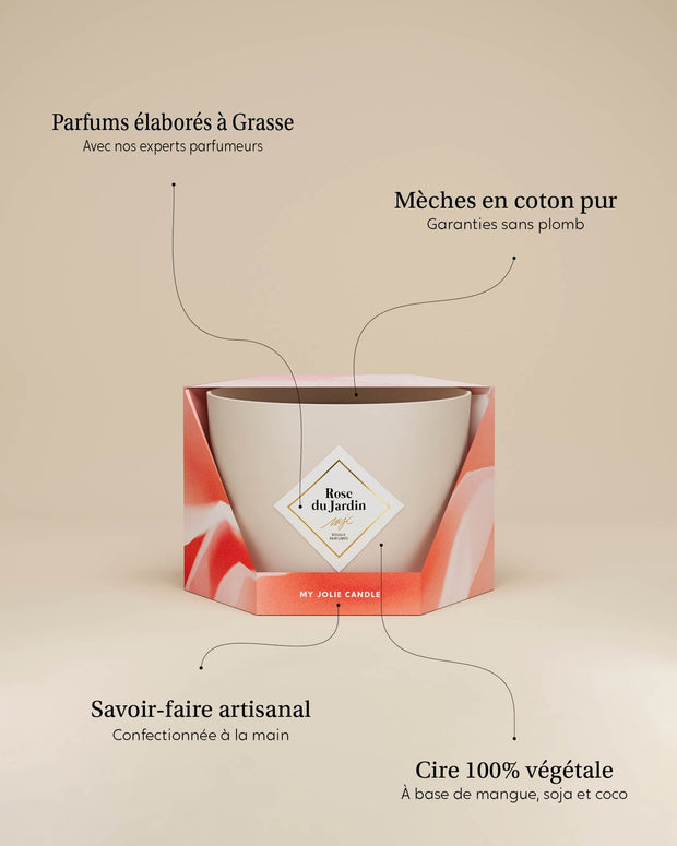 Grande bougie Rose du Jardin